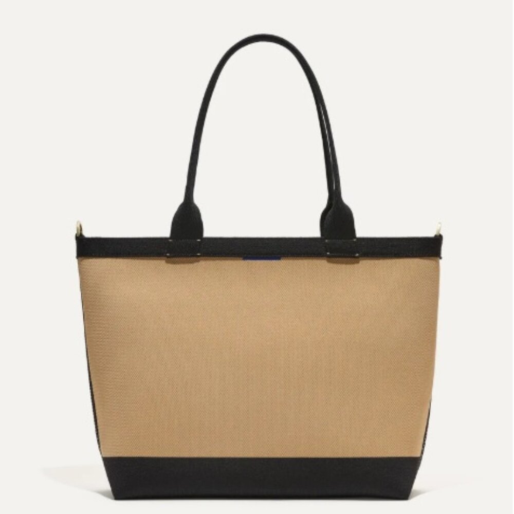 ROTHY's Bag The Lightweight Zip Tote Shortbread Camel Black New missing tags